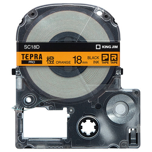 キングジム テプラ ＰＲＯ テープカートリッジ パステル １８ｍｍ オレンジ／黒文字 ＳＣ１８Ｄ １個