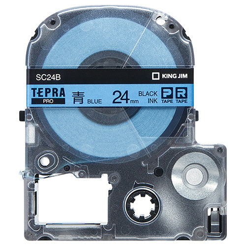 キングジム テプラ ＰＲＯ テープカートリッジ パステル ２４ｍｍ 青／黒文字 ＳＣ２４Ｂ １個