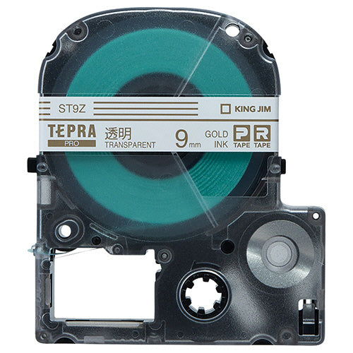 キングジム テプラ ＰＲＯ テープカートリッジ ９ｍｍ 透明／金文字 ＳＴ９Ｚ １個