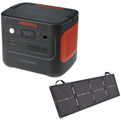 Ｊａｃｋｅｒｙ　ポータブル電源　１０００Ｐｌｕｓ＋ソーラーパネル　ＳｏｌａｒＳａｇａ　１００Ｍｉｎｉ