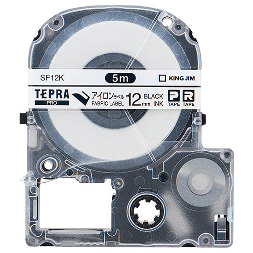 キングジム テプラ ＰＲＯ テープカートリッジ アイロンラベル １２ｍｍ 黒文字 ＳＦ１２Ｋ １個
