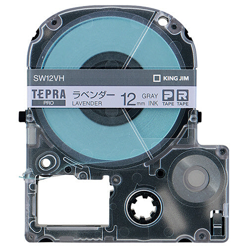 キングジム テプラ ＰＲＯ テープカートリッジ ソフト １２ｍｍ ラベンダー／グレー文字 ＳＷ１２ＶＨ １個