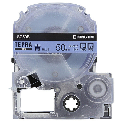 キングジム テプラ ＰＲＯ テープカートリッジ パステル ５０ｍｍ 青／黒文字 ＳＣ５０Ｂ １個